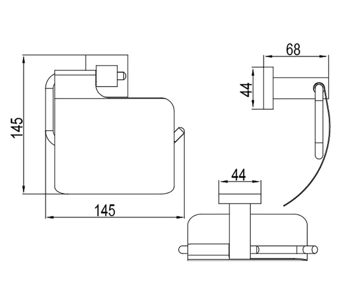 Бумагодержатель Timo Selene, Выбрать цвет: Хром, изображение 2