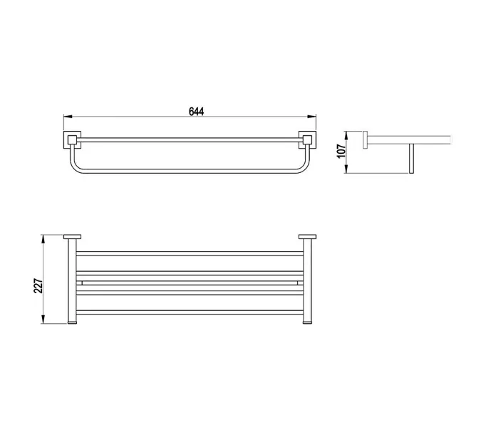Полка для полотенец Timo Selene, Выбрать цвет: Хром, изображение 3