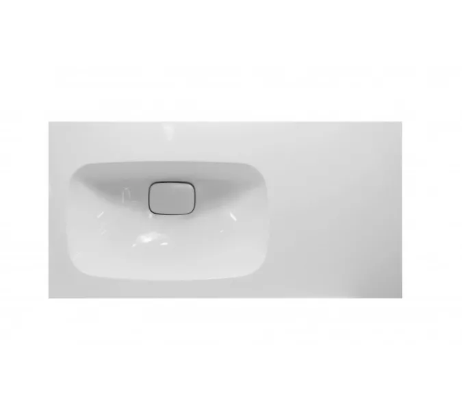 Тумба напольная с раковиной Style Line Альба (2 ящ./корзина) Барселона 90 Левая, Люкс, белый, PLUS, Ориентация: левая, изображение 8