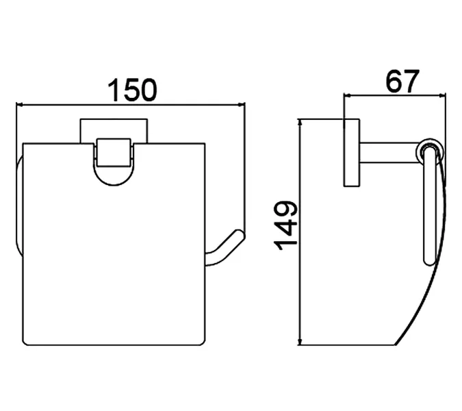 Бумагодержатель Timo Selene, Выбрать цвет: Черный, изображение 4