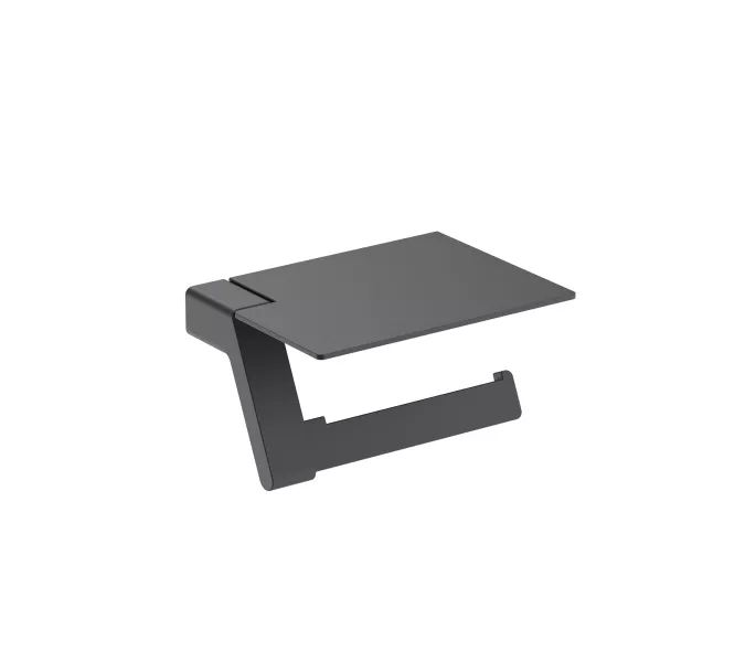 Бумагодержатель с полкой для телефона Timo Selene, Выбрать цвет: Черный