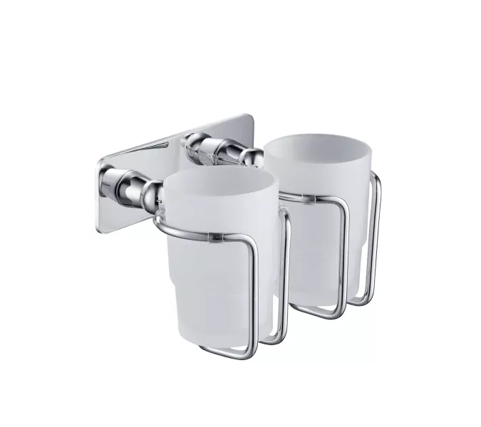 Стакан для зубных щеток двойной Timo Nelson, Выбрать цвет: Хром