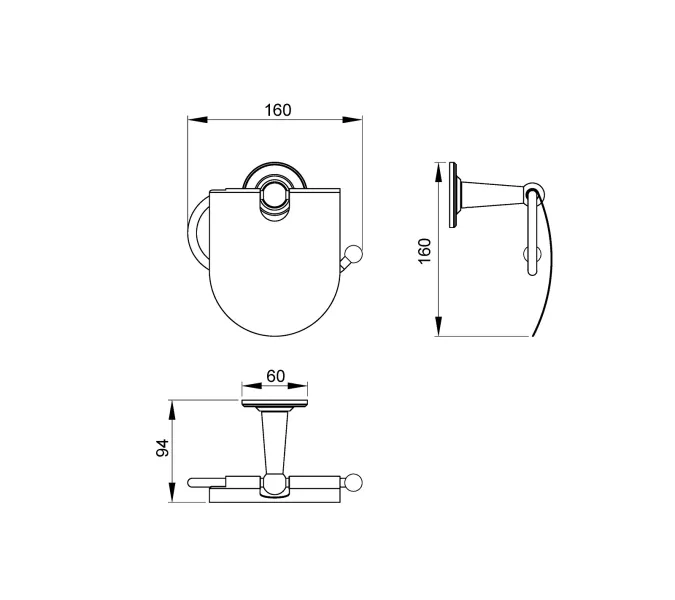 Бумагодержатель Timo Nelson 150042, Выбрать цвет: Хром, изображение 2