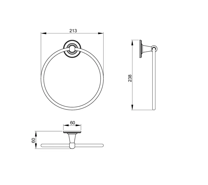 Полотенцедержатель Timo Nelson 150050, Выбрать цвет: Хром, изображение 2