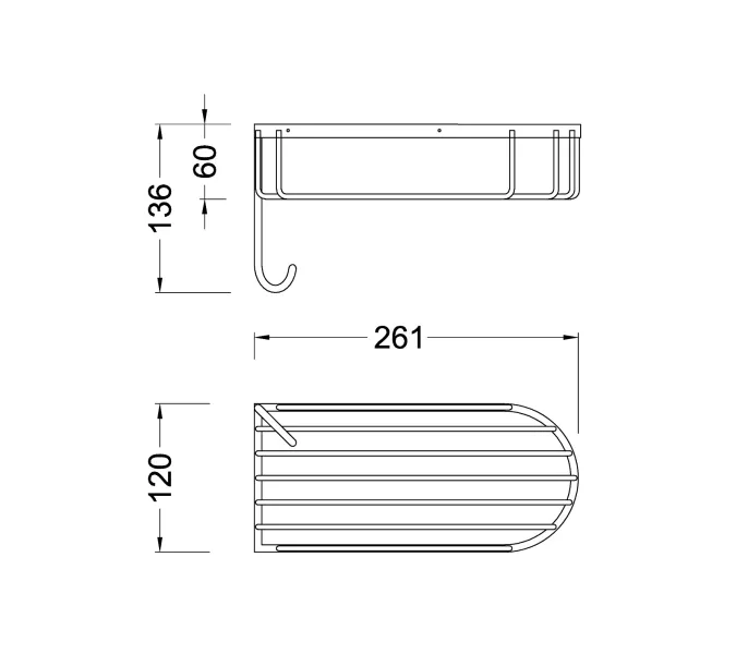 Полка с одним крючком Timo Nelson, Выбрать цвет: Антик, изображение 2