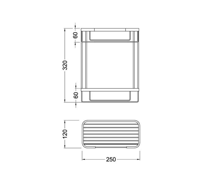 Полка двойная прямоугольная Timo Nelson, Выбрать цвет: Антик, изображение 2