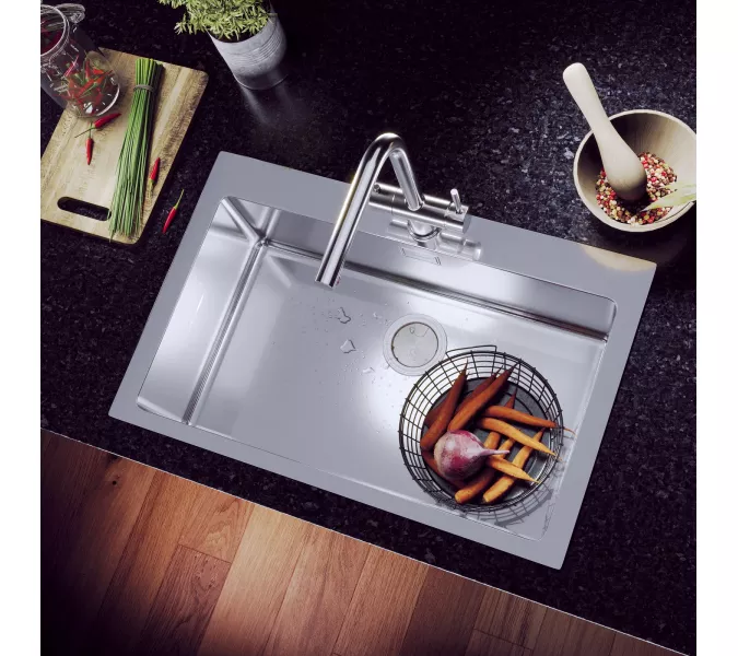 Смеситель для кухни с подключением фильтра и выдвижной лейкой Timo Saona 2356/00FL, Выбрать цвет: Хром, изображение 2