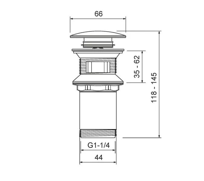 Донный клапан Timo 8011/17, Выбрать цвет: Золото, изображение 7