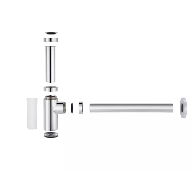 Сифон для раковины Timo 958/00L, Выбрать цвет: Хром, изображение 2