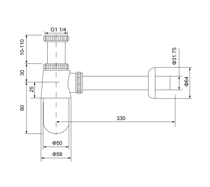 Сифон для раковины Timo 960/00L, изображение 2