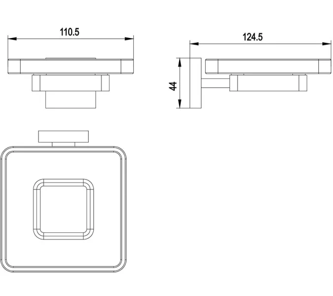 Мыльница со стеклом Timo Selene, Выбрать цвет: Золото, изображение 2