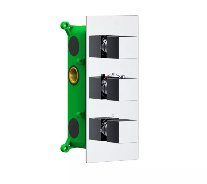 Душевая система встроенная с термостатом Timo Petruma SX-5079, Выбрать цвет: Хром, изображение 3