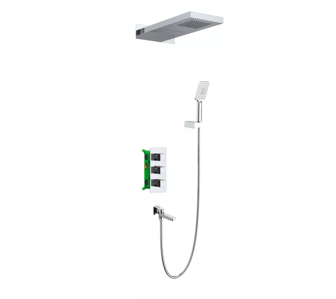 Душевая система встроенная с термостатом Timo Petruma SX-5079, Выбрать цвет: Хром