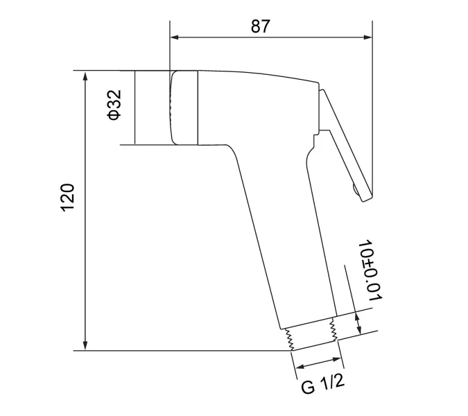 Лейка гигиенического душа Timo SL-2052, Выбрать цвет: Черный, изображение 2