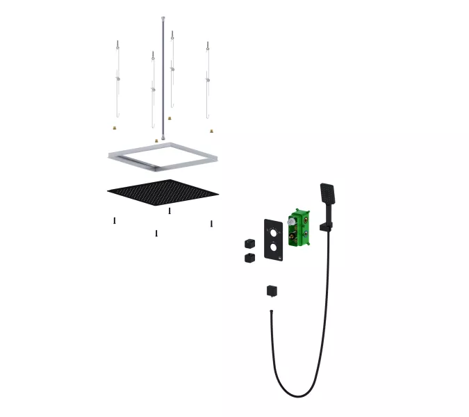 Душевая система встроенная с термостатом Timo Petruma SX-5029/17SM золото матовое, изображение 2