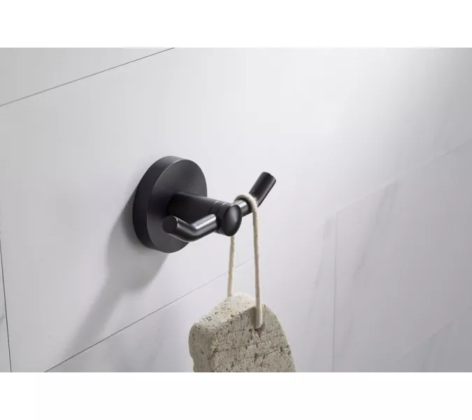 Крючок двойной Timo Saona 13012, Выбрать цвет: Черный, изображение 2