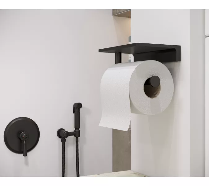 Бумагодержатель Timo Saona 13043, Выбрать цвет: Черный, изображение 2