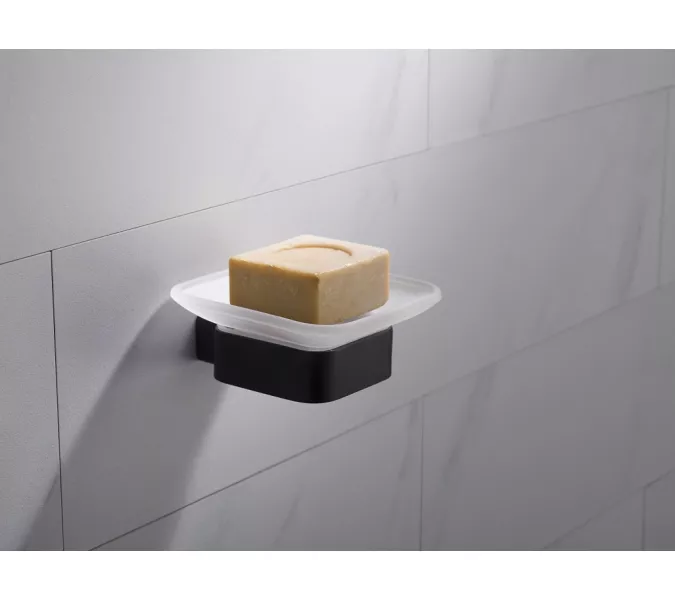 Мыльница со стеклом Timo Selene, Выбрать цвет: Черный, изображение 2