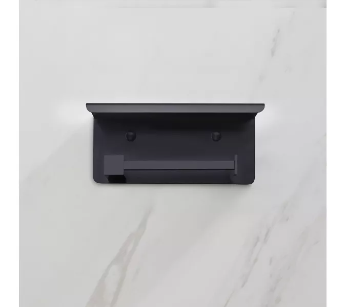 Бумагодержатель с полкой для телефона Timo Selene, Выбрать цвет: Черный, изображение 4