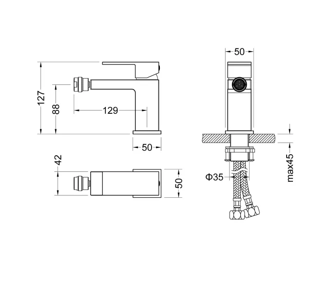Смеситель для биде Timo Selene 2062/00F, Выбрать цвет: Хром, изображение 2