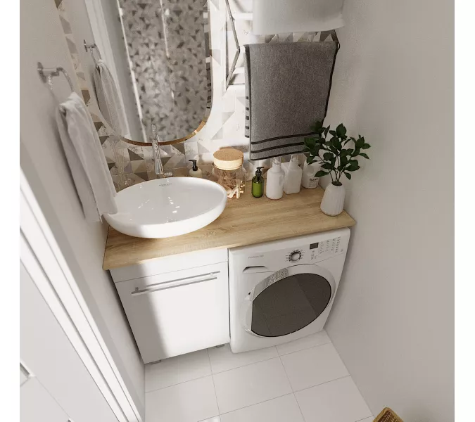 Cтолешница 110 под стиральную машину Wash 1Marka, Выбрать цвет: Дуб Сонома, изображение 2