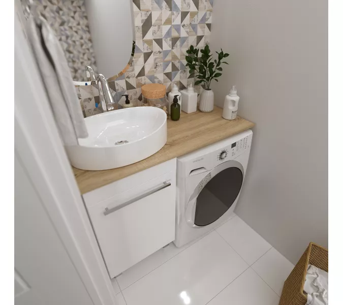 Cтолешница 110 под стиральную машину Wash 1Marka, Выбрать цвет: Дуб Сонома