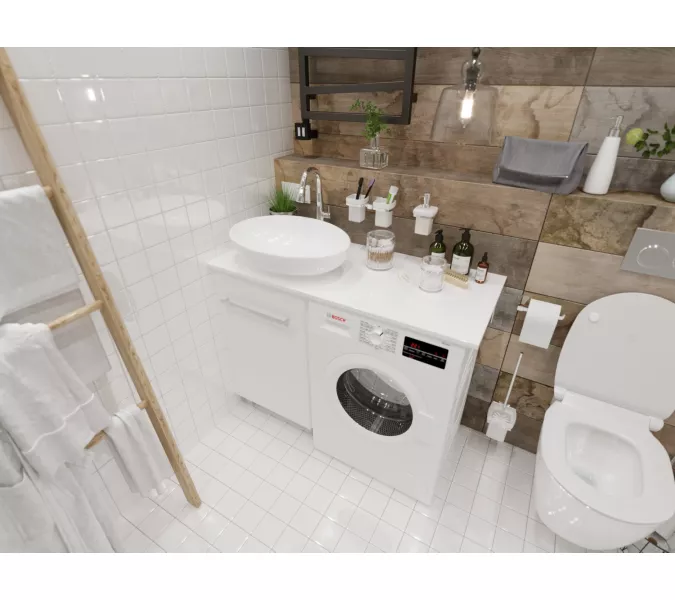 Тумба под столешницу  48Н 1д.  без раковины 1Marka Wash, изображение 4