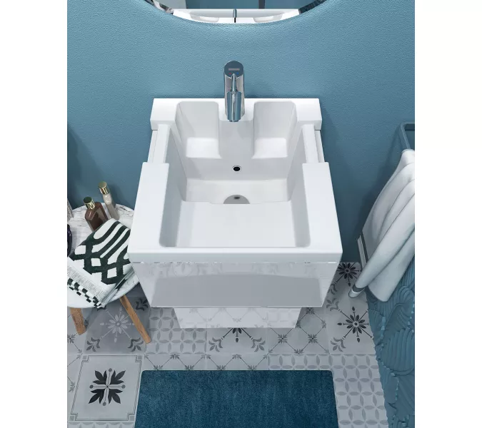 Тумба напольная с раковиной 1 Marka Bumble 2 ящика, Выбрать размер: 40, изображение 5