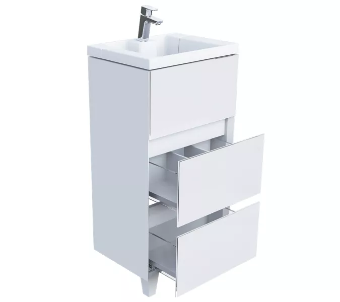 Тумба напольная с раковиной 1 Marka Bumble 2 ящика, Выбрать размер: 40, изображение 2