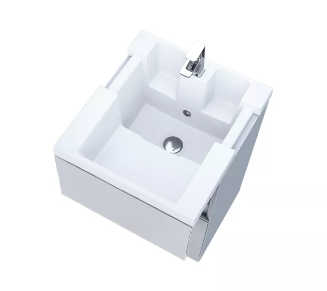 Тумба подвесная с раковиной  1Marka  Bumble 1 ящик, Выбрать размер: 40, изображение 3