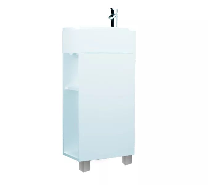 Тумба напольная с раковиной 1Marka Laura 1 дверь, Выбрать цвет: Белый