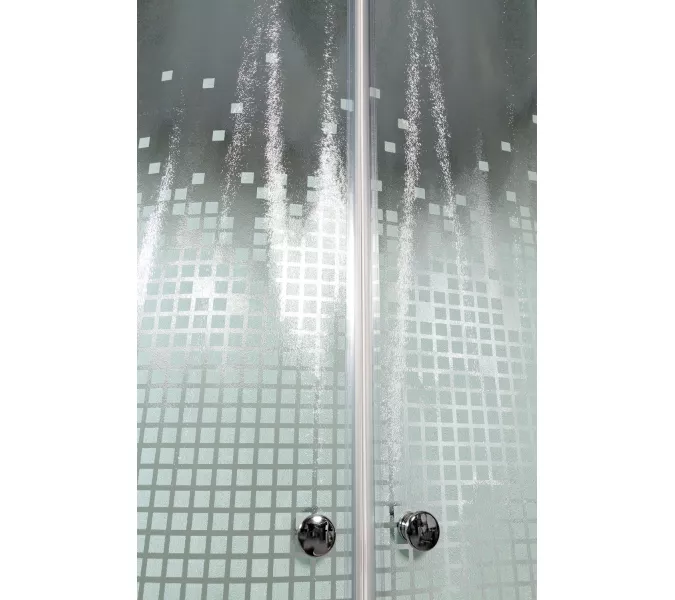 DTO Душевая кабина L920 , с рисунком , хром, 120*80, Ориентация: правая, Комплектация: стандартная, изображение 6