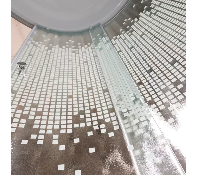 DTO Душевая кабина L920 , с рисунком , хром, 120*80, Ориентация: правая, Комплектация: стандартная, изображение 8