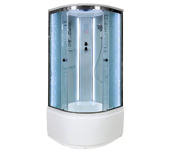 DTO Душевая кабина EM4510 EM4590, Выбрать размер: 100х100, Комплектация: LED подсветка