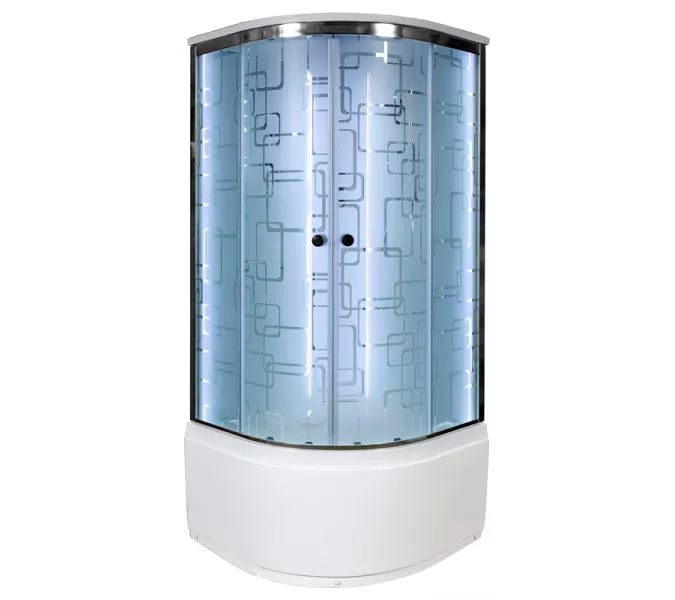 DTO Душевая кабина EM4510 EM4590, Выбрать размер: 100х100, Комплектация: LED подсветка, изображение 2