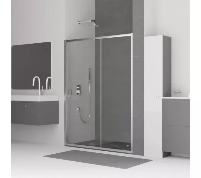 Душевая дверь RGW CL-14, Цвет стекла: прозрачное, Цвет профиля (вариация): Хром, Выбрать размер: 110