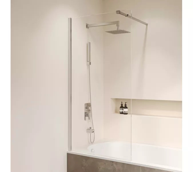 Шторка на ванну RGW SC-052, Цвет стекла: прозрачное, Цвет профиля: Хром, Выбрать размер: 60