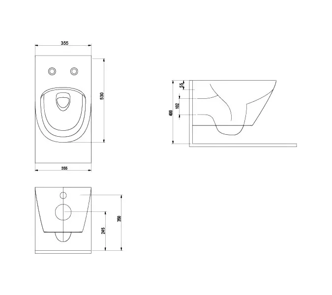 Унитаз подвесной beWash Bogen с сиденьем микролифт латте (бежевый), Выбрать цвет: Бежевый, изображение 3