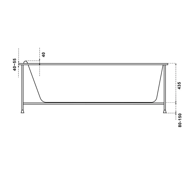 Ванна акриловая Relisan Eco Plus Мега, Выбрать размер: 160х70, изображение 5
