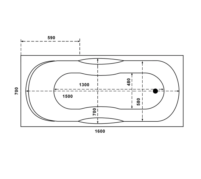 Ванна акриловая Relisan Eco Plus Мега, Выбрать размер: 160х70, изображение 6