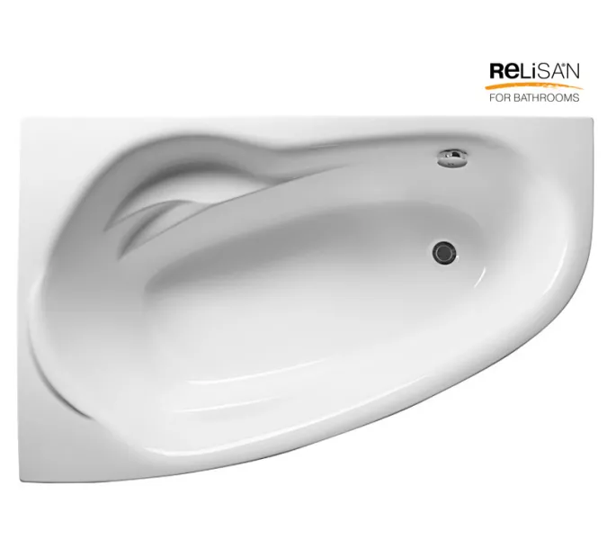 Ванна  акриловая Relisan Zoya 140*90 / 150*95 L/R, Выбрать размер: 140х90, Ориентация: левая, изображение 3