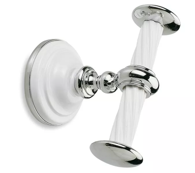 Stil Haus Giunone  крючок двойной   хром - белый