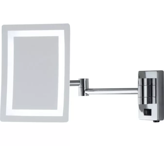 Аксессуары/Комплектующие: Sanibano  настенное прямоугольн. зеркало (3x) с LED подсветкой (без провода и вилки)   хром 1 в магазине Акватория