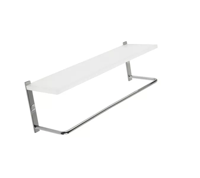 Аксессуары/Комплектующие: Stil Haus Mizar  полка из оргстекла с полотенцедержателем  длина 40 см   хром 1 в магазине Акватория