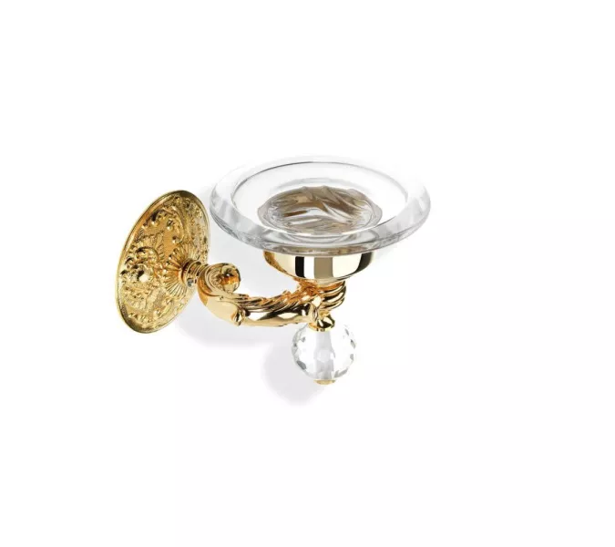 Аксессуары/Комплектующие: Stil Haus Noto Light  настенная мыльница со стеклом Murano  хром 1 в магазине Акватория
