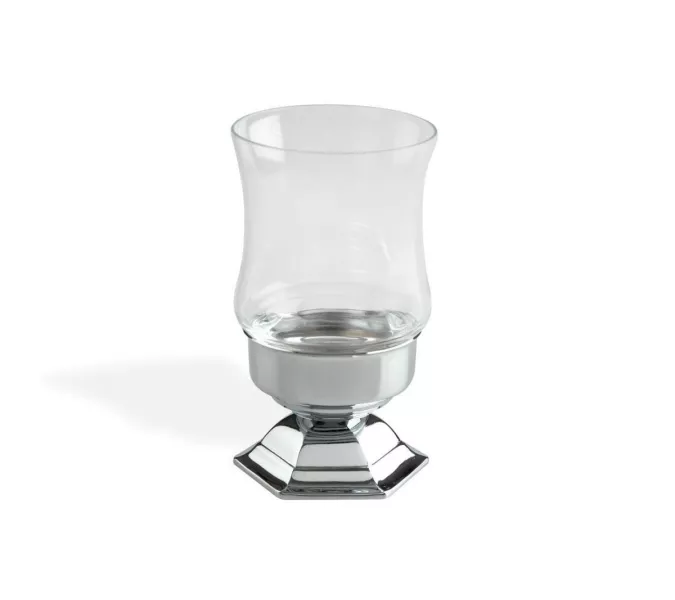 Аксессуары/Комплектующие: Stil Haus Marte  настольный стеклянный стакан   хром 1 в магазине Акватория