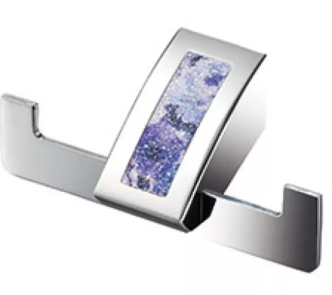 Аксессуары/Комплектующие: Sanibano Murano крючок двойной  хром-кристаллы Swarovski purple pattern 1 в магазине Акватория