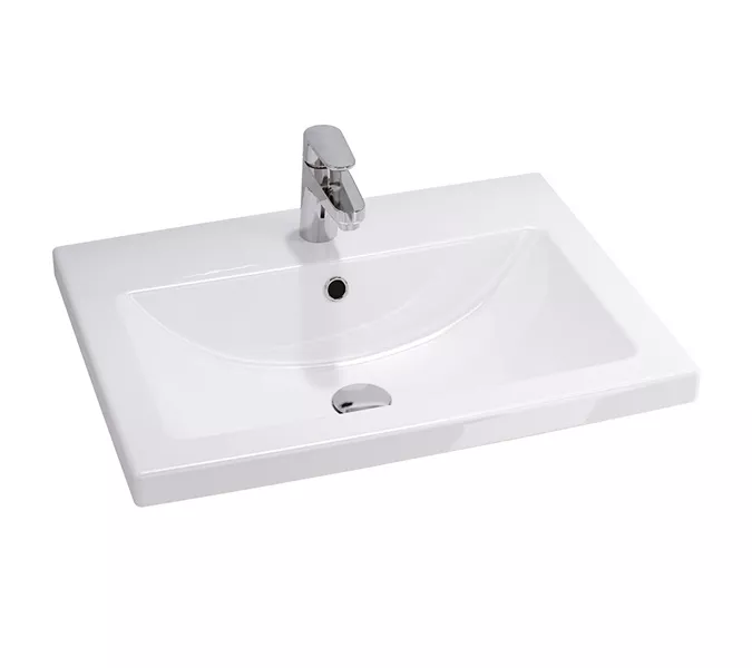 COMFORTY. Тумба-умывальник "Осло-70НД" бетон светлый с раковиной COMO 70, изображение 4