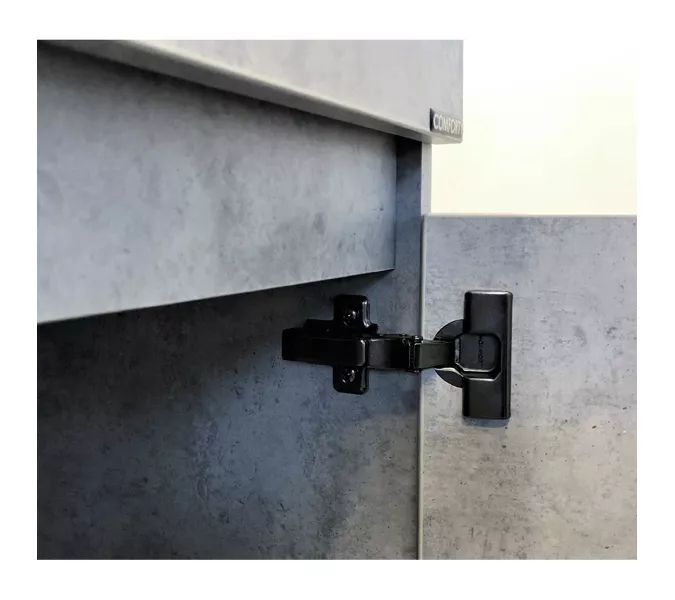 COMFORTY. Тумба-умывальник "Осло-70НД" бетон светлый с раковиной COMO 70, изображение 9