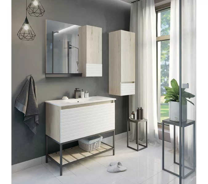 COMFORTY. Шкаф-колонна "Страсбург-35" дуб дымчатый, изображение 5